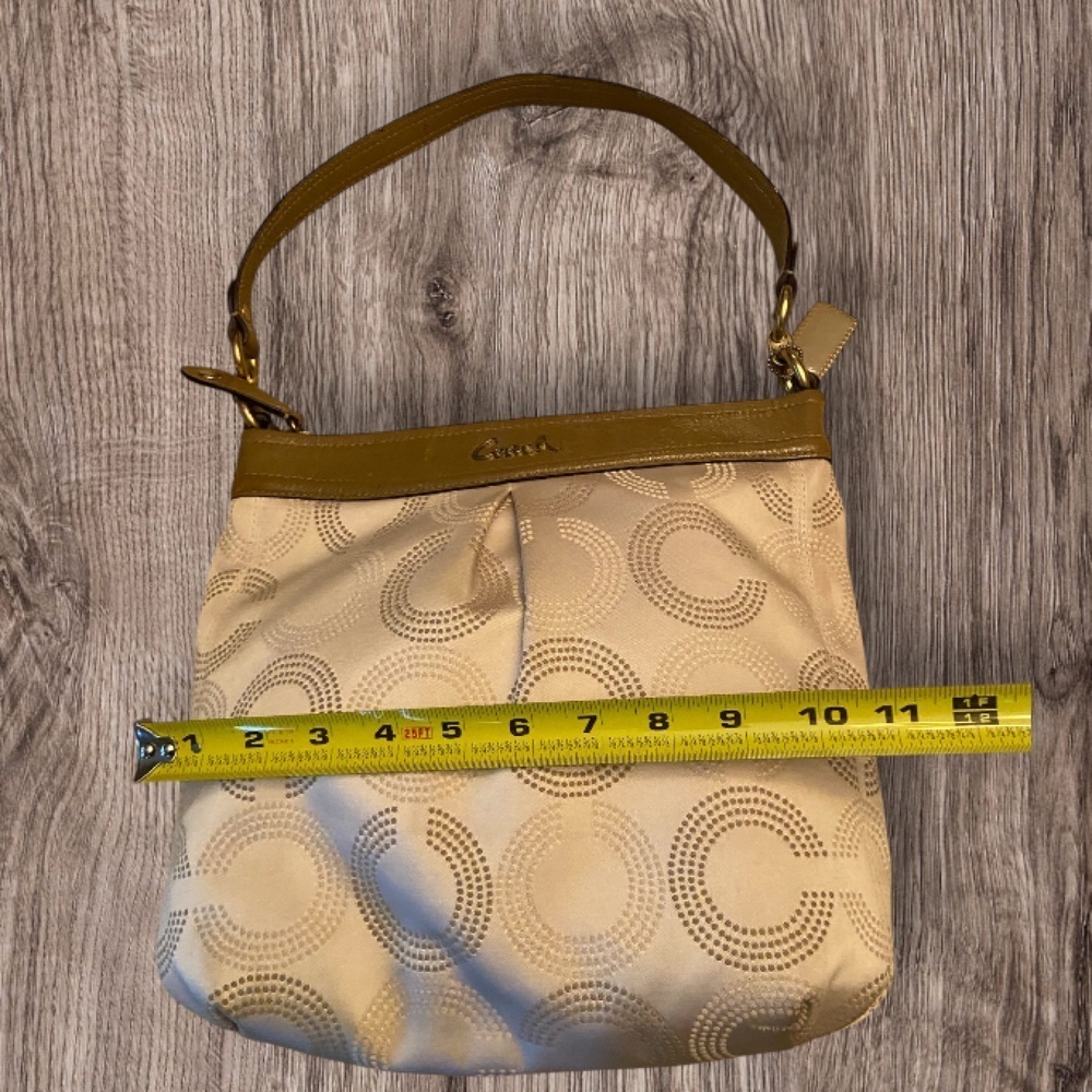 Coach Ashley Signature Dotted Op Art Hobo Bag F20088 - Picture 7 of 11